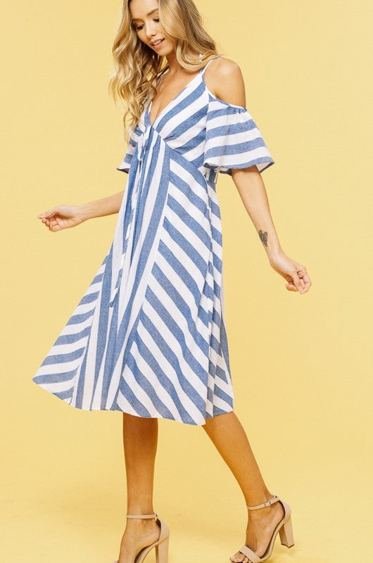With Love Striped Midi Dress