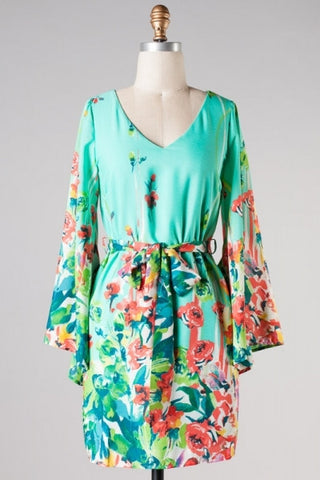 Tea For Two Floral Print Dress