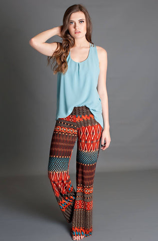 Hayden Valley Print Bottoms- Rust