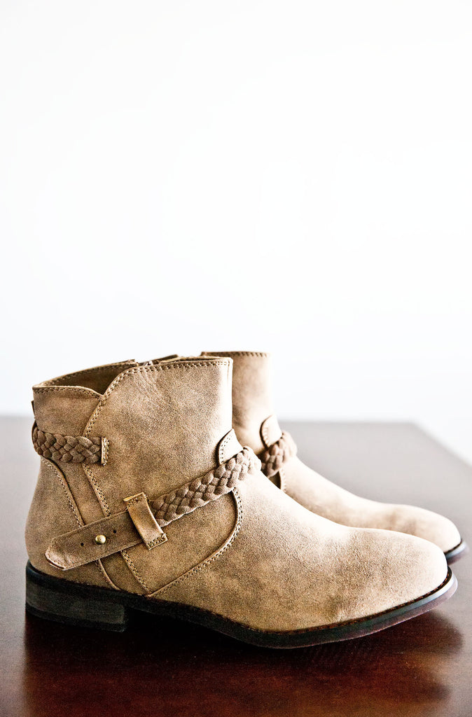 Braxton Ankle Boots-Nude