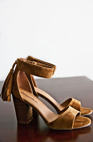 CYNDI HEEL SANDALS-TAN