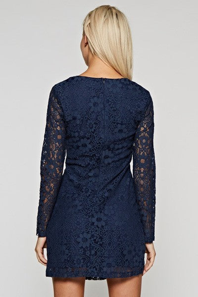 Lace Floral Embroidered Dress-Olive