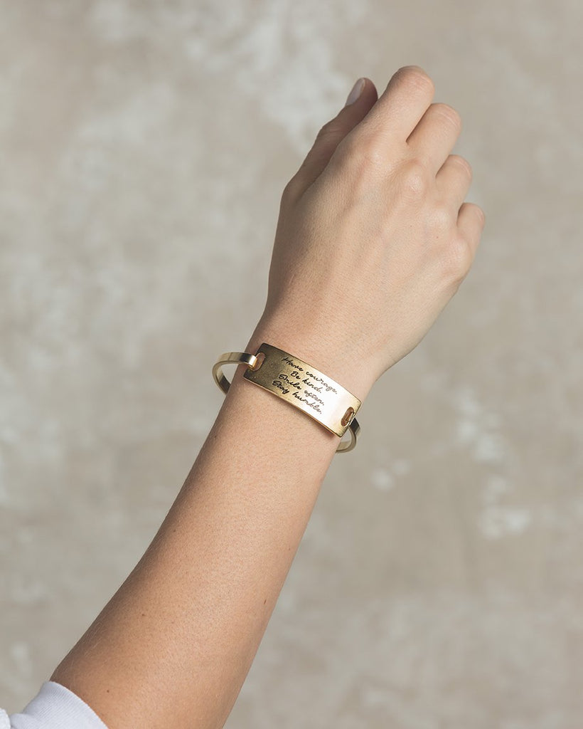 "What if I fall? Oh my darling, but what if you fly?" Plate in Gold or Silver