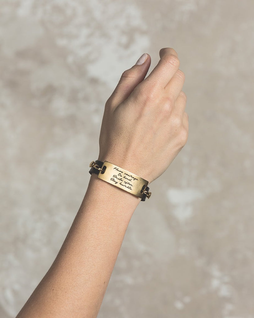 "What if I fall? Oh my darling, but what if you fly?" Plate in Gold or Silver