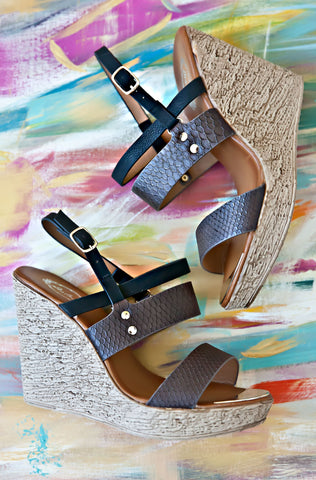 Elise Sandals-Brown/Black