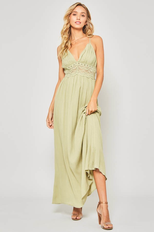 Crochet Lace Maxi Dress