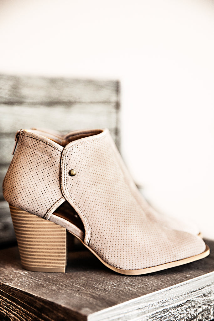 Day By Day Ankle Boots-Taupe