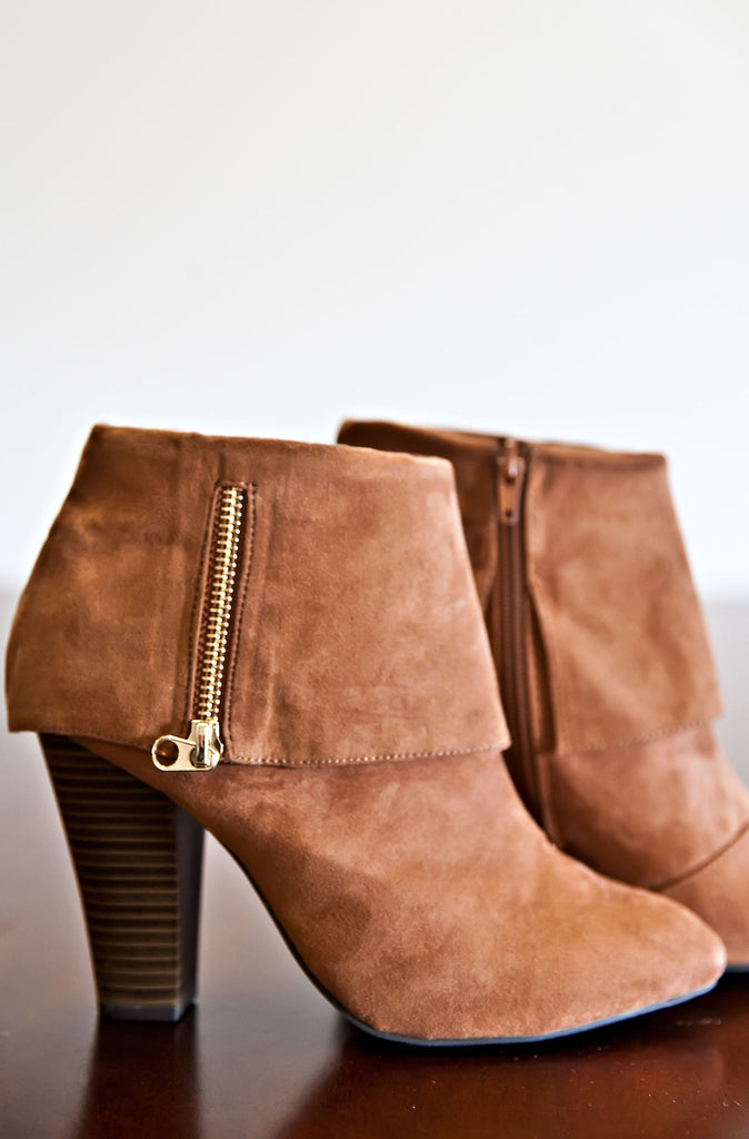 Follow My Step Booties-Camel