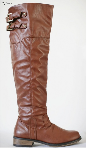 Cognac Knee High Boots