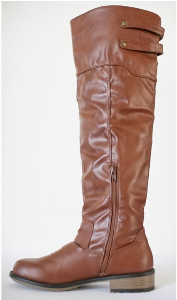 Cognac Knee High Boots