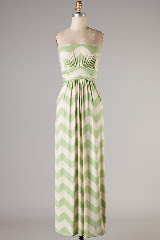 LEAD THE WAVE ZIGZAG MAXI DRESS