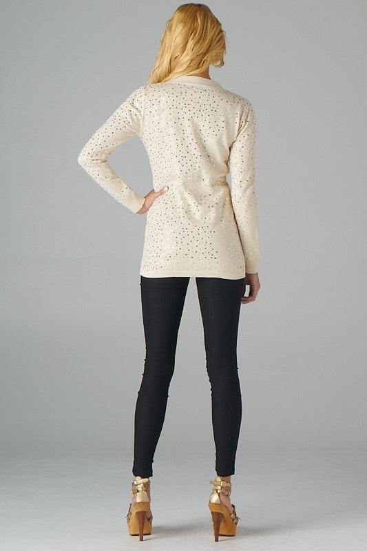 WITH SPARKLE CARDIGAN