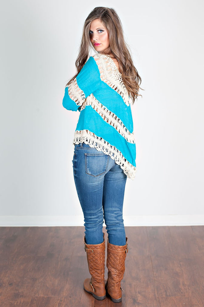 LIVE THE MOMENT TOP-AQUA