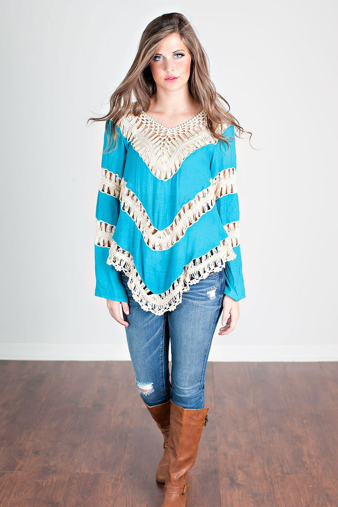 LIVE THE MOMENT TOP-AQUA