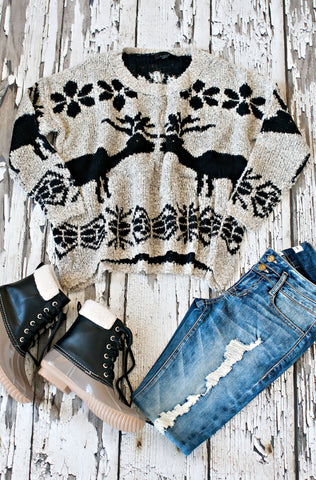 REINDEER SWEATER TOP