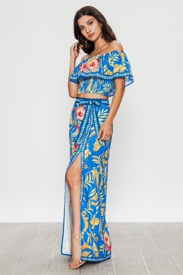 Going Places Maxi Skirt-Off White