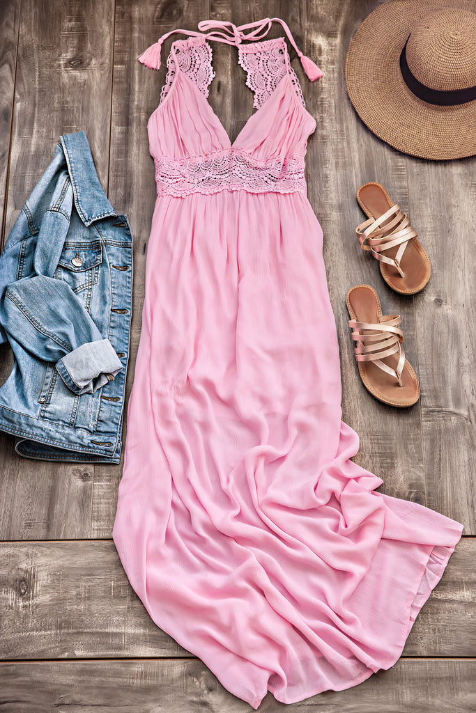 Crochet Lace Maxi Dress