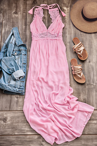 Crochet Lace Maxi Dress