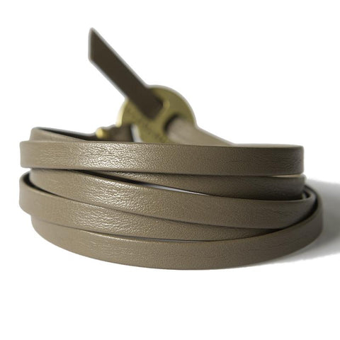 Taupe Leather Wrap