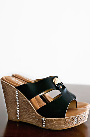 Louie Wedges Black