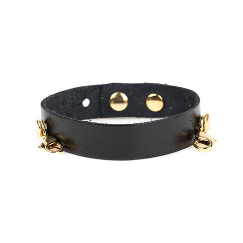 Black Leather Cuff