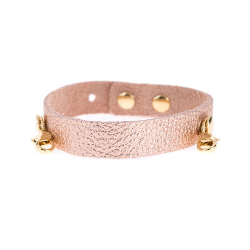Rose Gold Leather Cuff