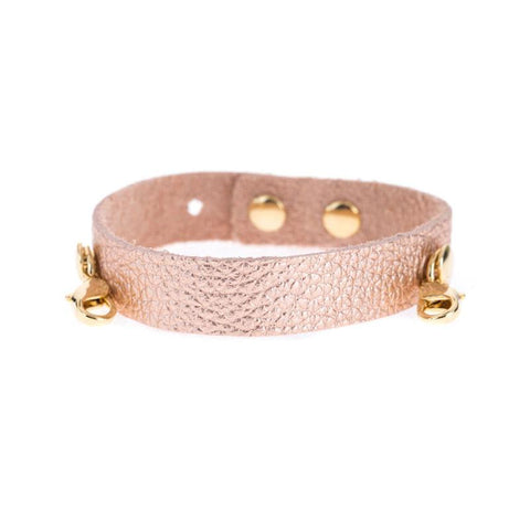 Rose Gold Leather Cuff