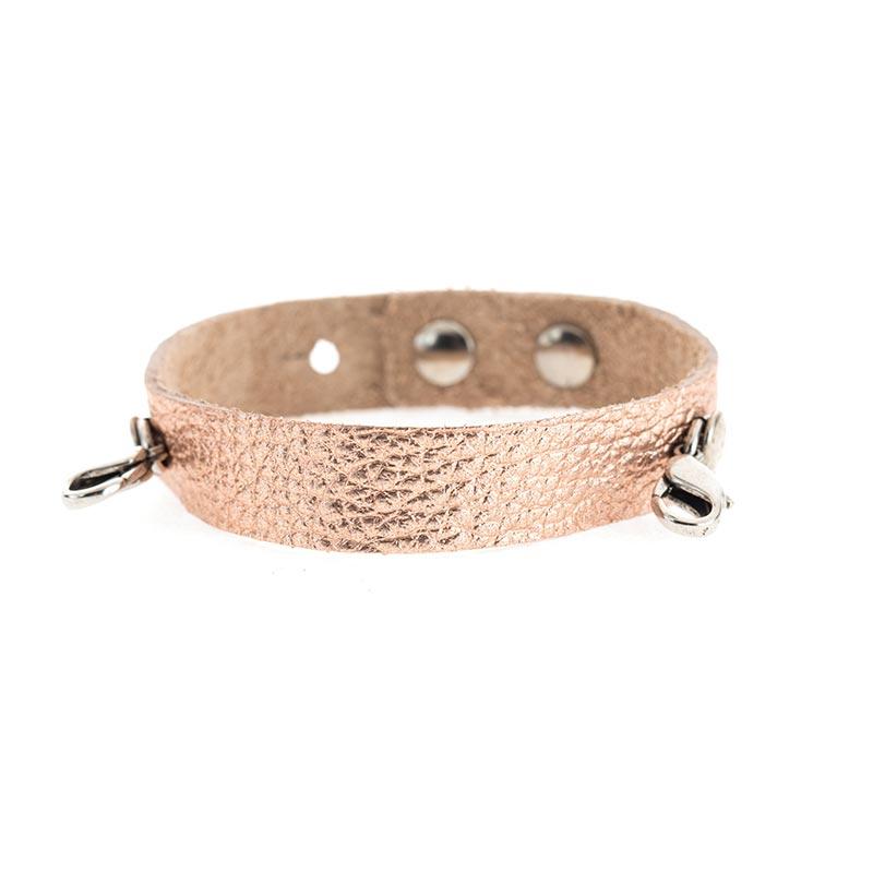 Rose Gold Leather Cuff