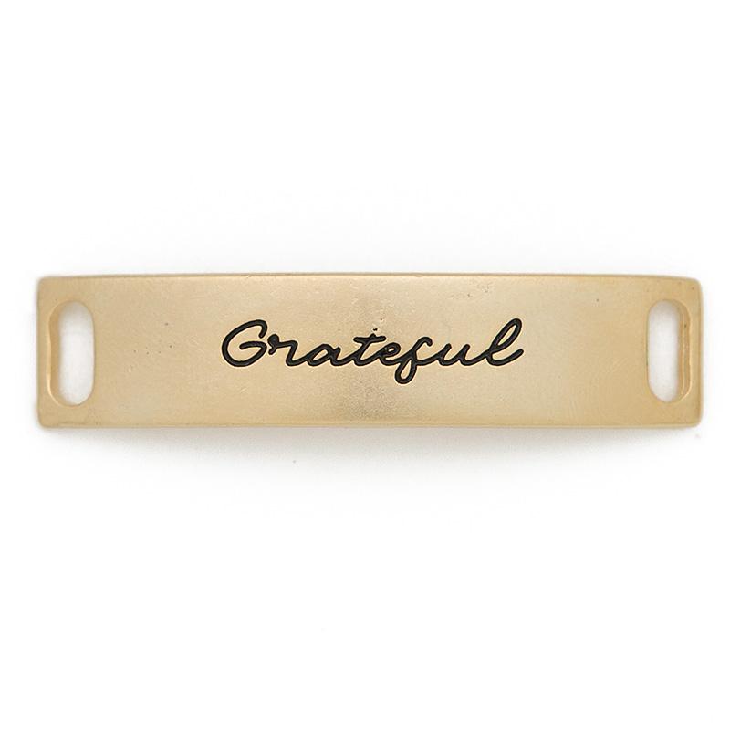 Grateful Plate-Gold or Silver