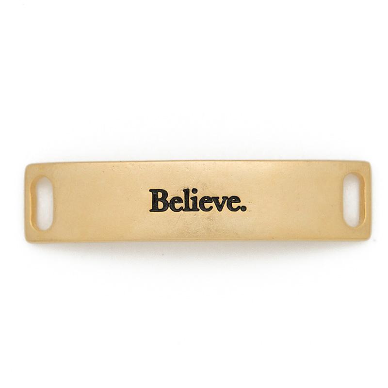 Believe Plate-Gold or Silver