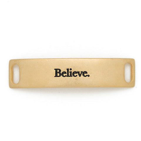 Believe Plate-Gold or Silver