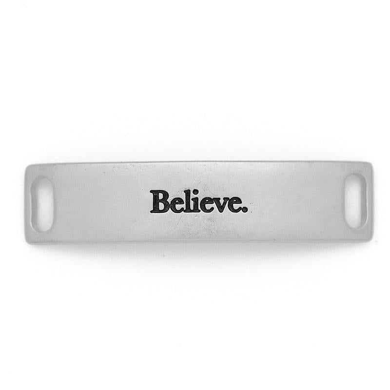 Believe Plate-Gold or Silver