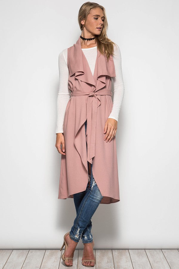 Sleeveless Trench-Taupe
