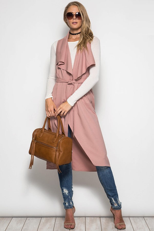 Sleeveless Trench-Taupe