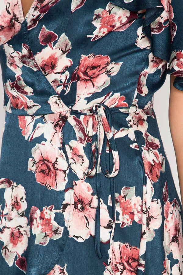 My Beloved Floral Dress-Plum