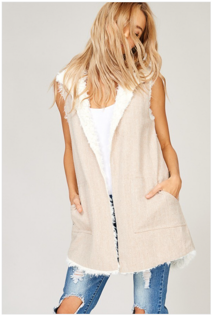 Madison Reversible Vest-Taupe