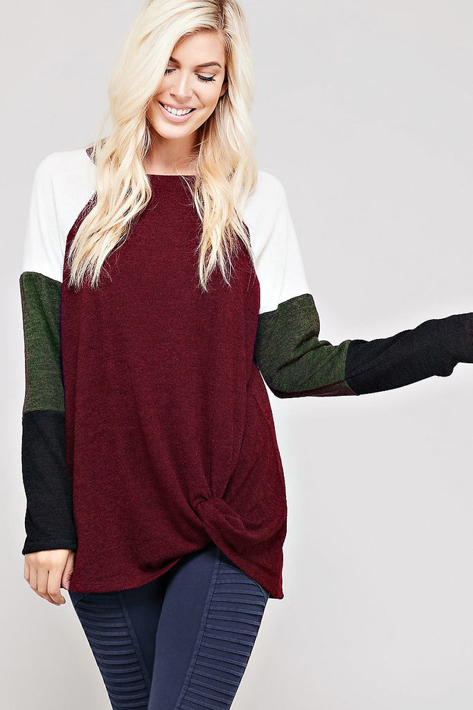 Juno Sweater-Burgundy