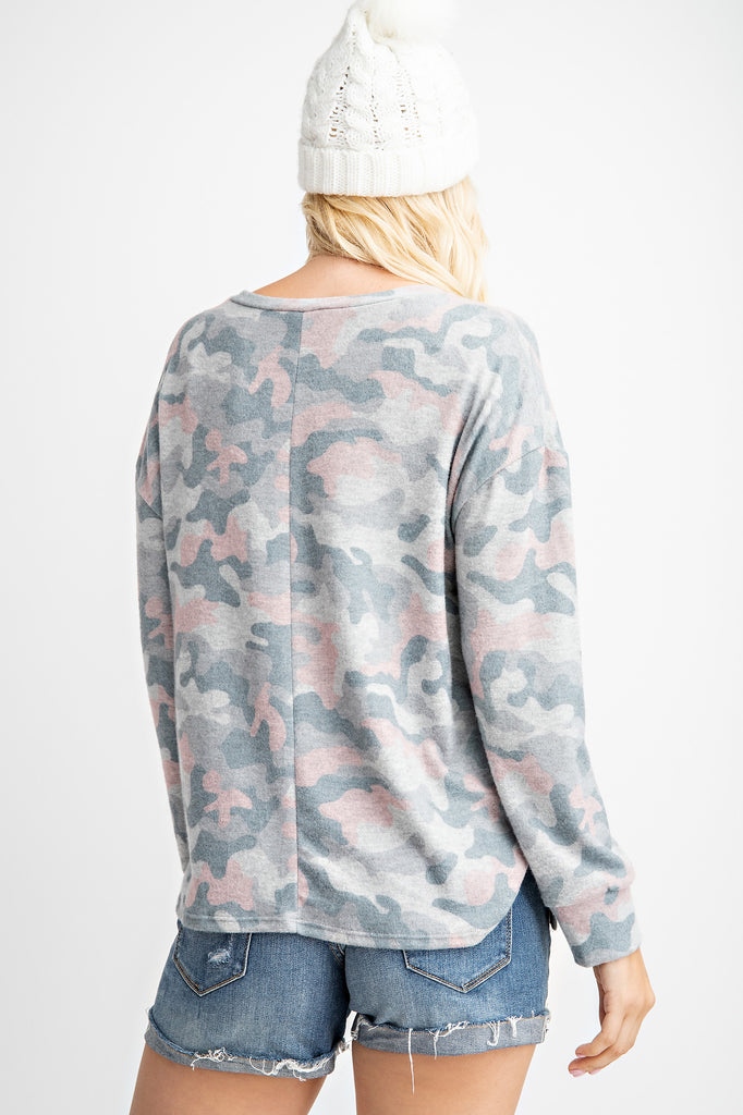 Camo Print Top