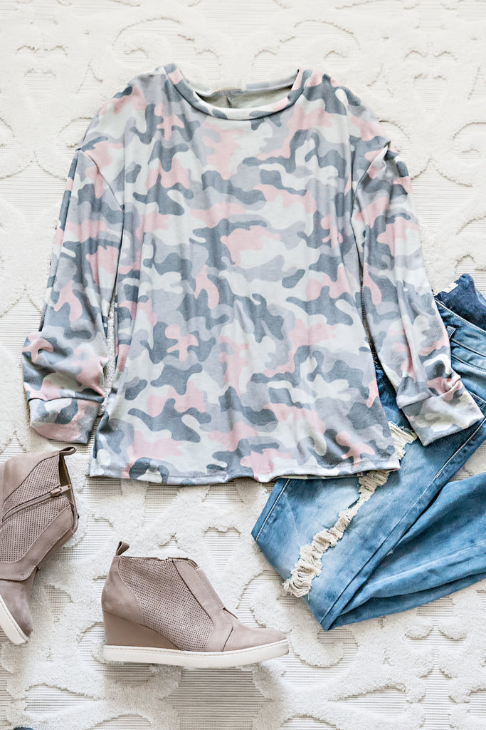Camo Print Top