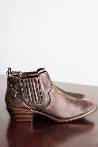 Riverside Ankle Boots-Brown