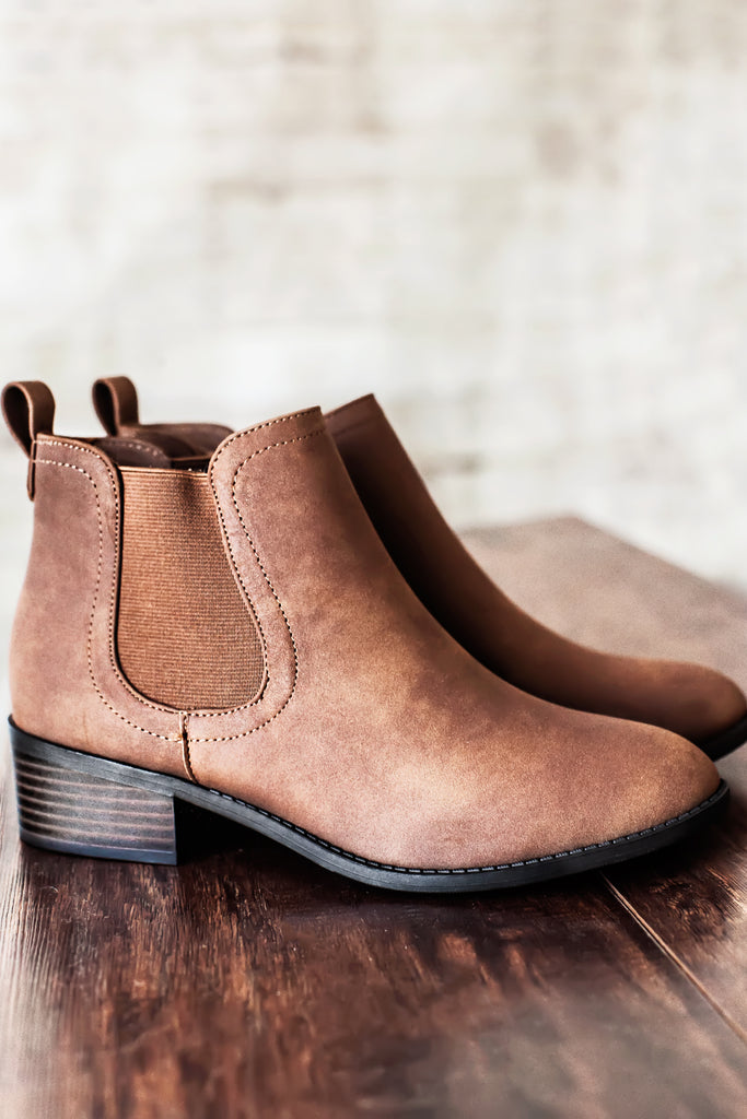 Heritage Ankle Boots-Cognac