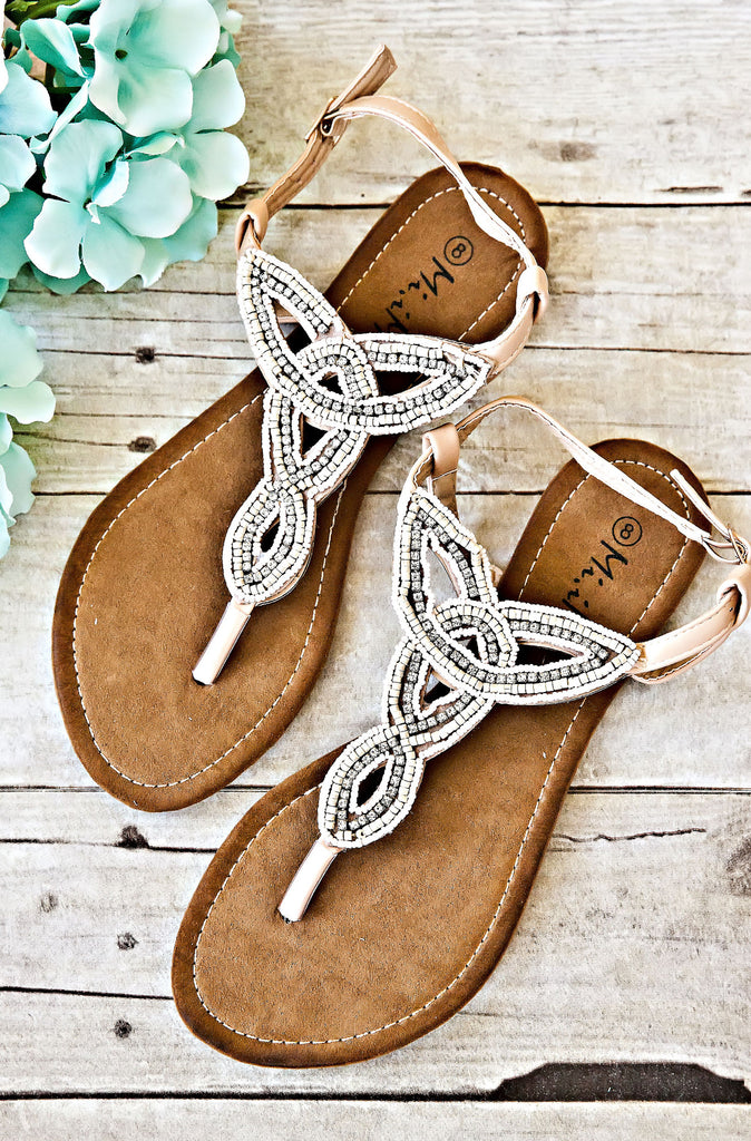 Washed Ashore Sandals-Beige