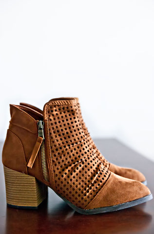 Alana Ankle Booties-Chestnut