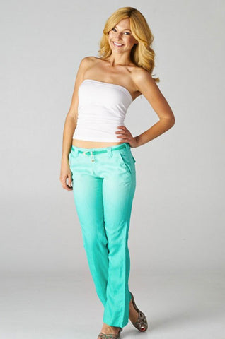 Ombre Linen Pants Aqua