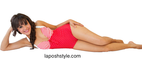 Cute As A Button Swimsuit Red