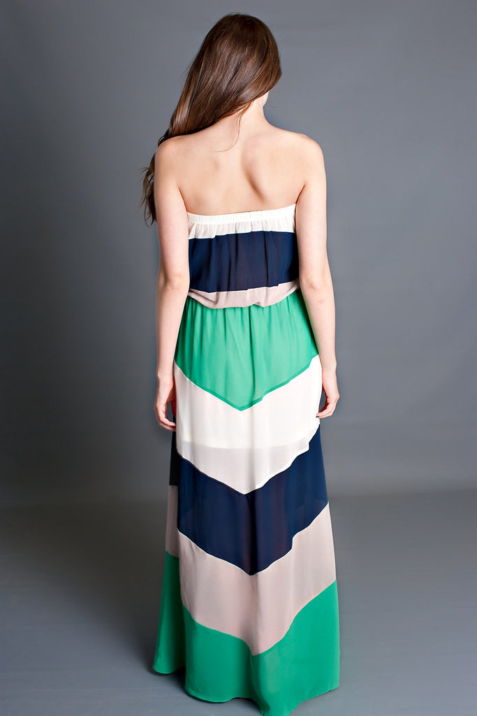 Beachfront Resort Colorblock Maxi Dress