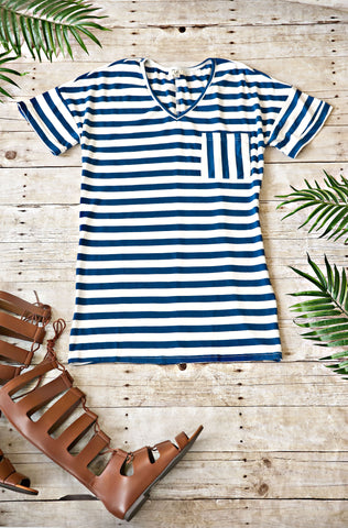 Beach Walk Tunic-Blue