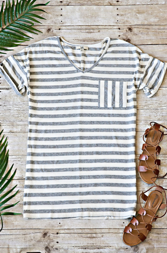 Beach Walk Tunic-Grey