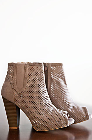 Believe It Booties-Taupe