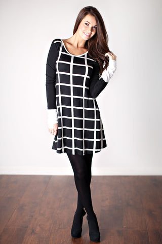 Lauren Black And White Dress